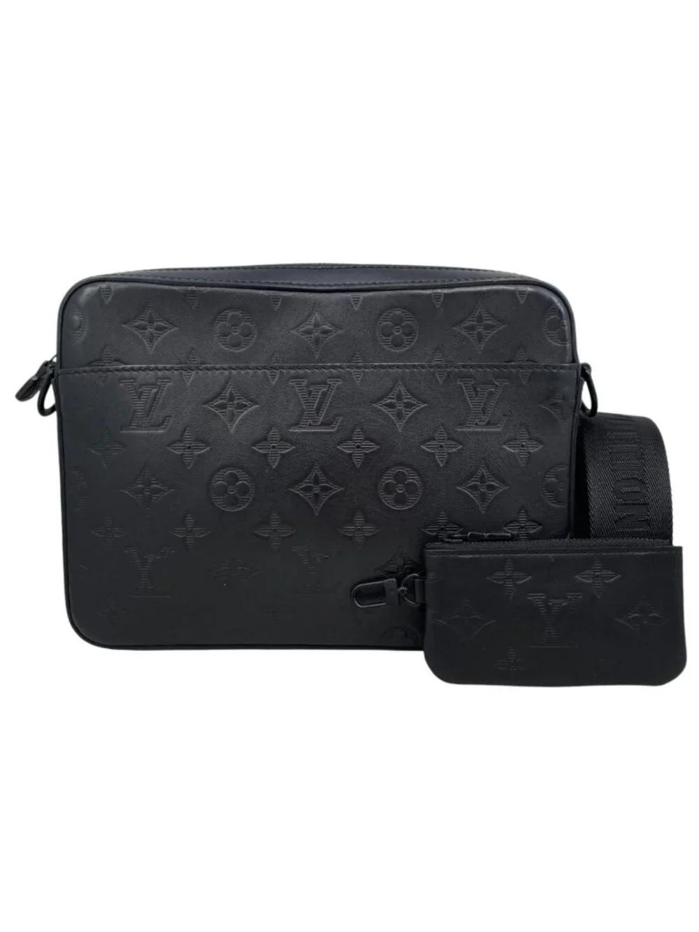 Louis Vuitton Shoulder Bag Duo Messenger Monogram Shadow Noir Black